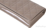 Lady Dior Pouch Warm Taupe Patent Cannage