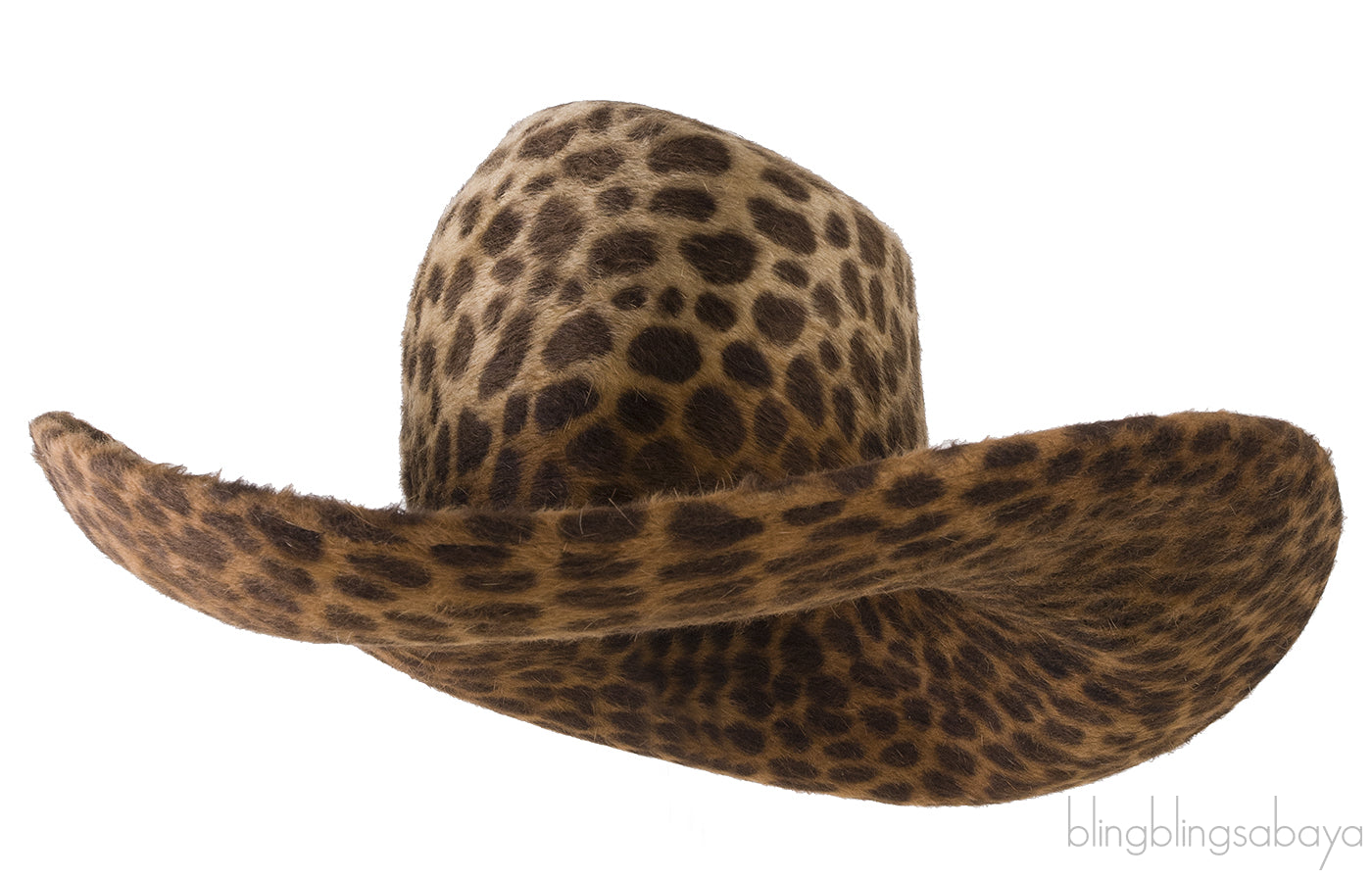 Leopard Print Wide Brim Hat
