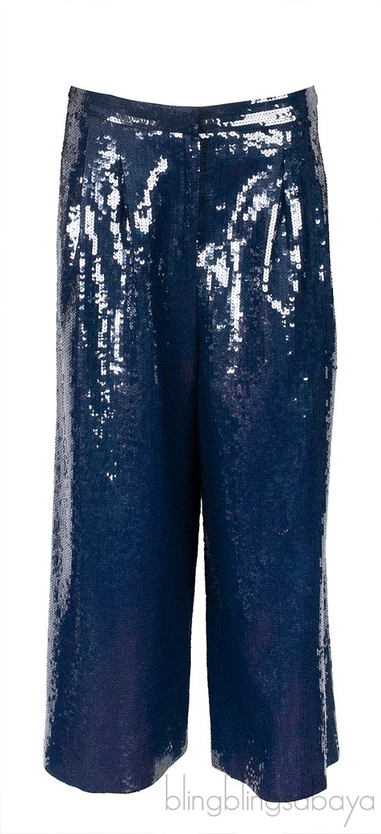 Blue Sequin Embellished Top & Trouser
