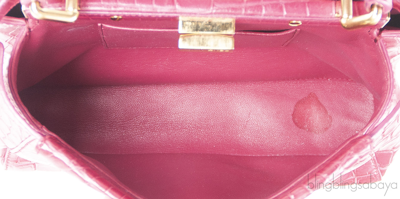 Fuchsia Crocodile Mini Peekaboo