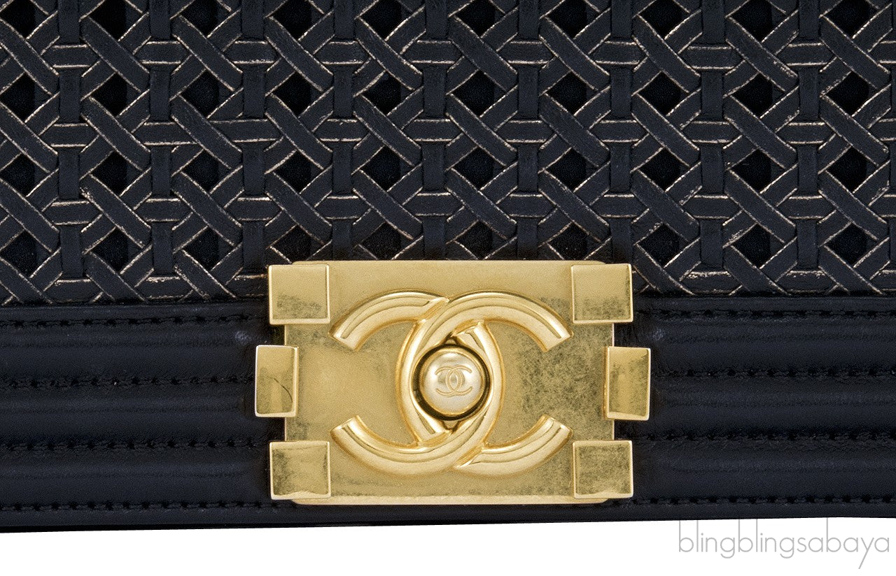 Braided Le Boy Flap Bag