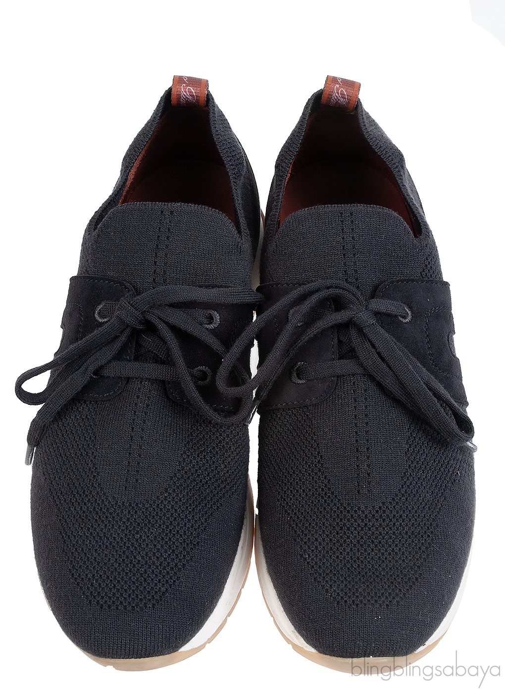 Loro Piana Black Flexy Walk Wish Wool Sneakers