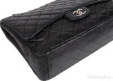 Black Quilted Classic Maxi Flap Bag