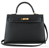 Kelly 35 Black Epsom Sellier GHW
