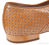 Miu Miu Brown Metal Bead Flat Peep Toe Shoes