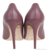 Plum Crystal Embellished Vamp Heels