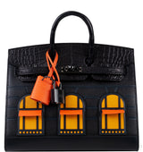 Sac Birkin 20 Sellier Faubourg So Black Crocodile Bag