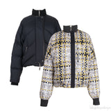 Hermes Reversible Black and Printed Bomber Jacket
