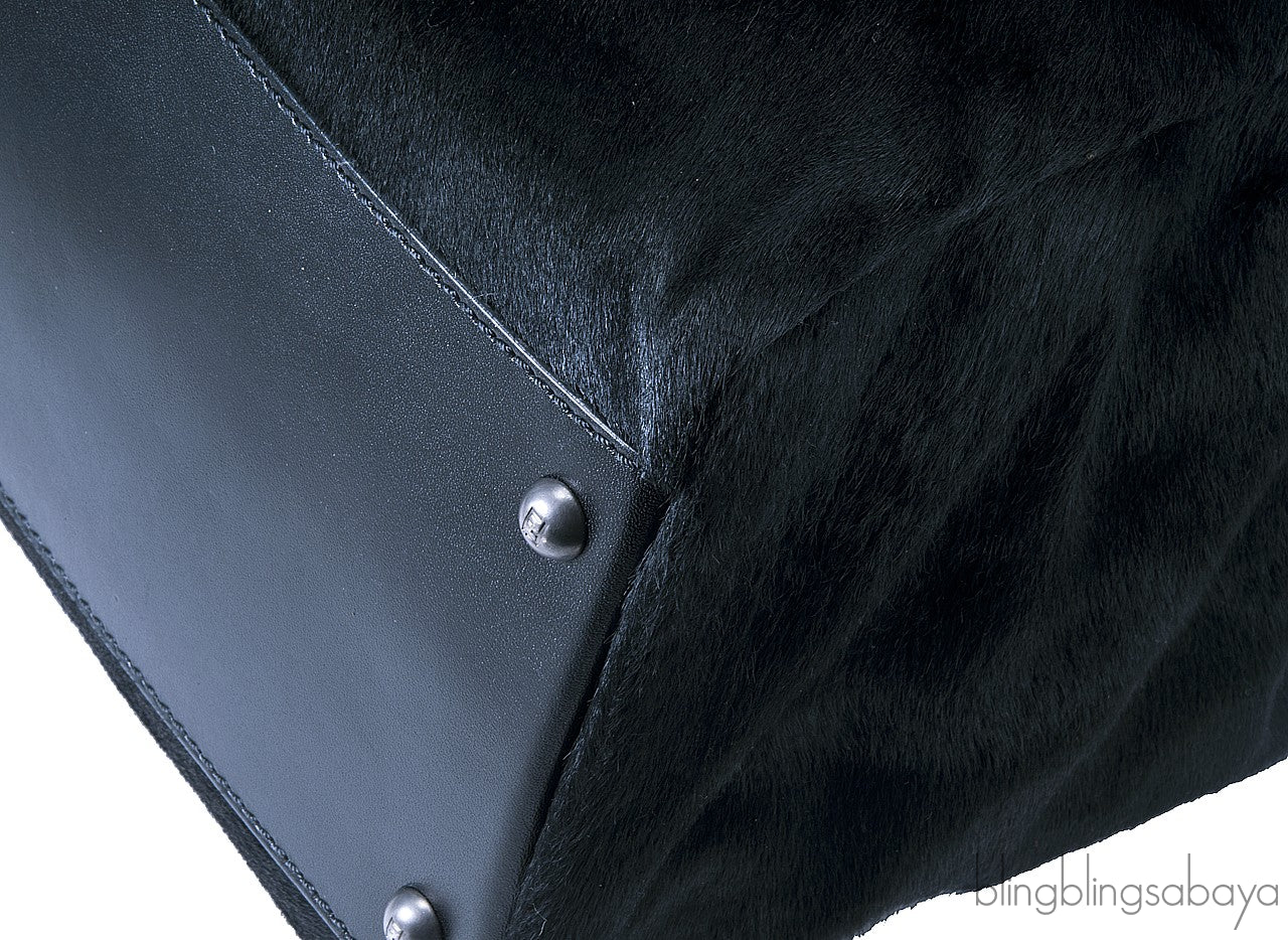 Black Pony Hair Peek-a-boo