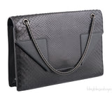 Betty So Black Python Shoulder Bag