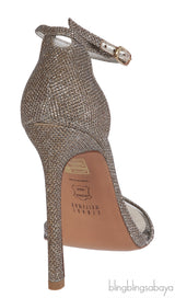 Stuart Weitzman Glitter Nudist Heel Sandals