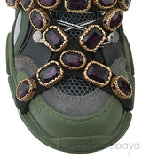 Flashtrek Green Sneaker with Crystals
