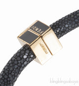 Fendi Resin Cabochon Stingray Bangle Bracelet