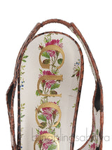 Gucci Malaga Kid Elaphe Lizard Butterflies Mid-Heel Slingback