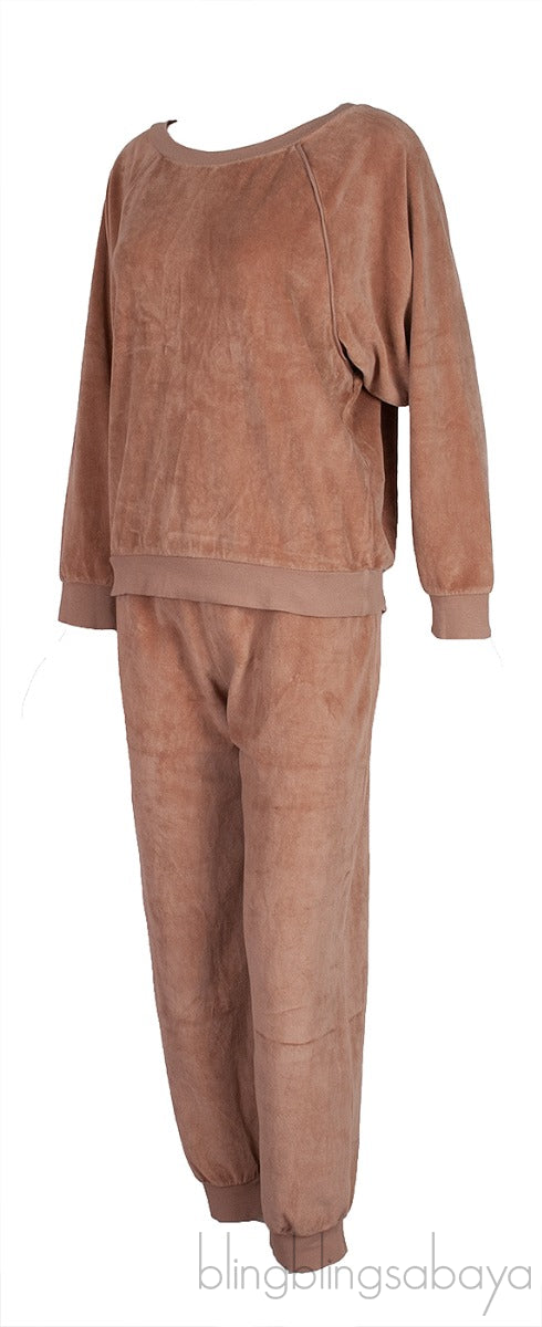 Brown Raglan Sweatshirt & Track Pants