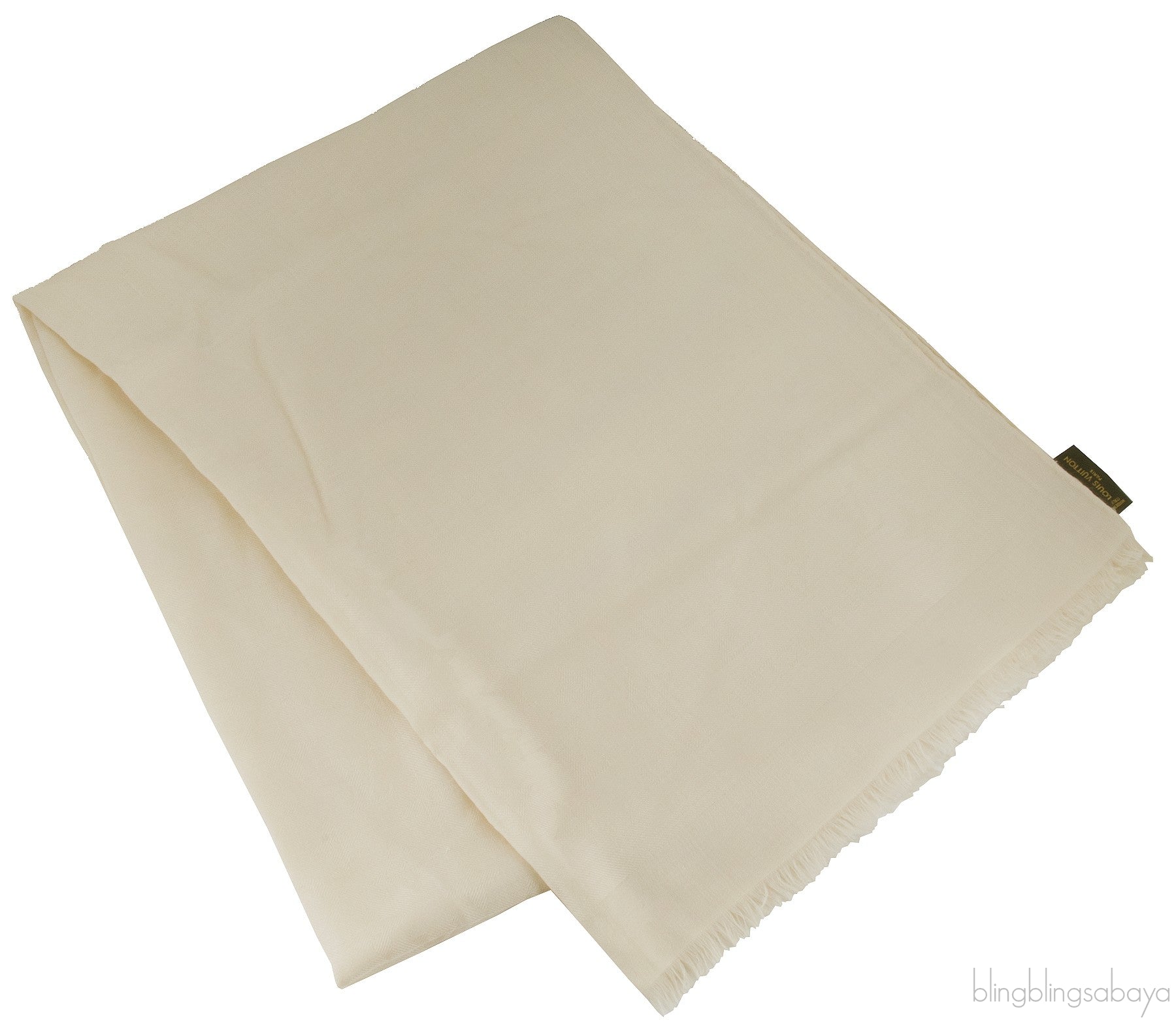 Monogram Beige Cashmere Shawl