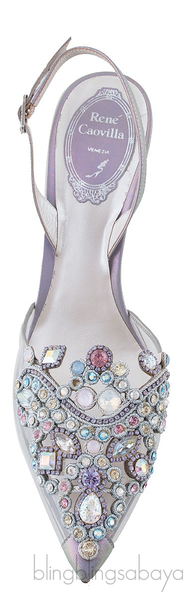 Veneziana Strass PVC Slingback