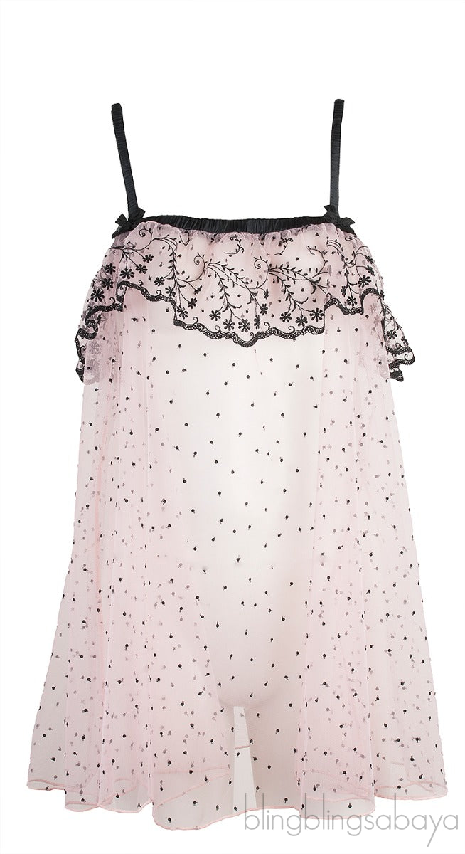 Light Pink Mesh See-through Camisole