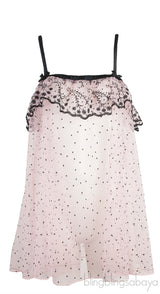 Light Pink Mesh See-through Camisole