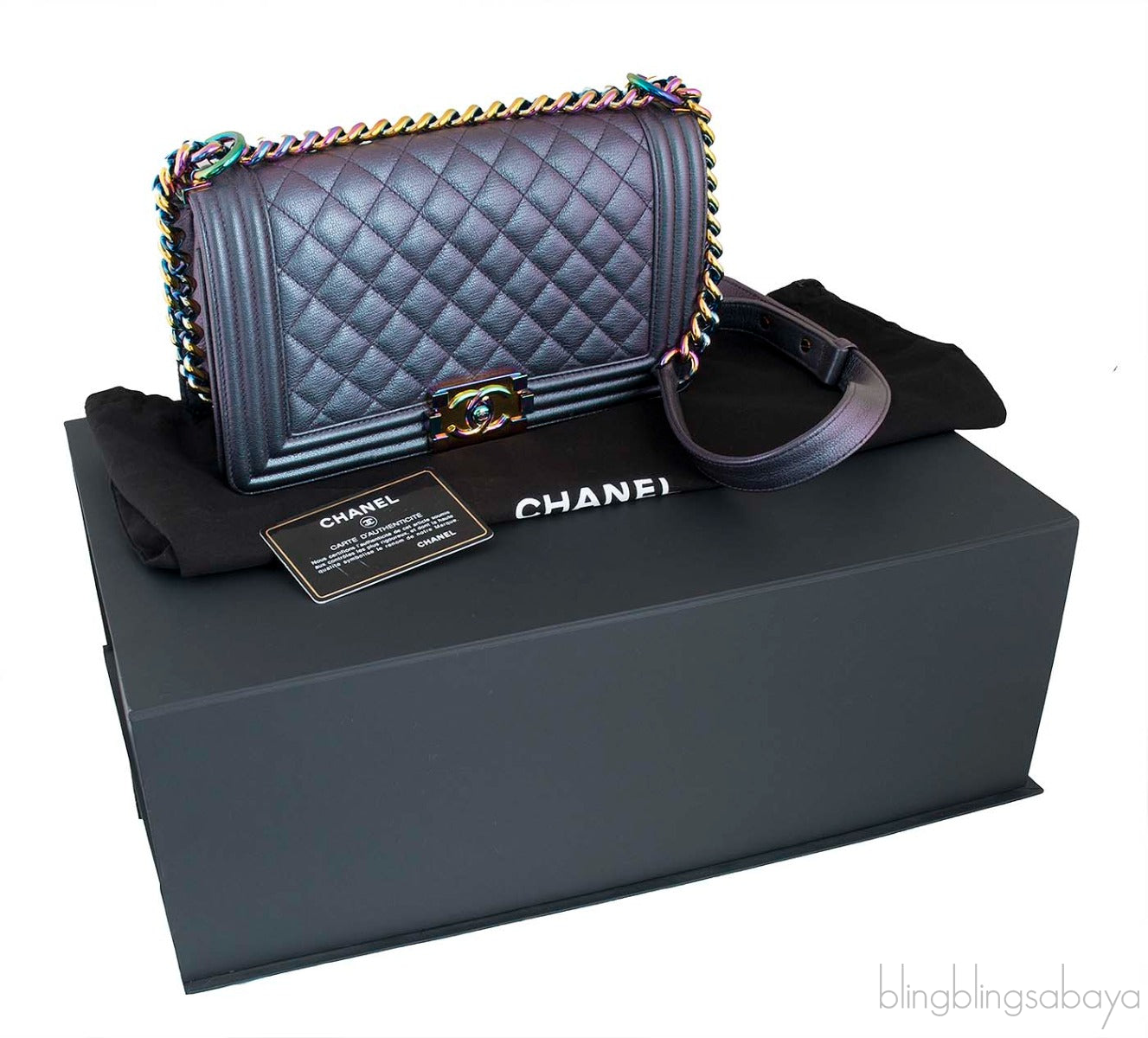 Le Boy Iridescent Medium Flap Bag