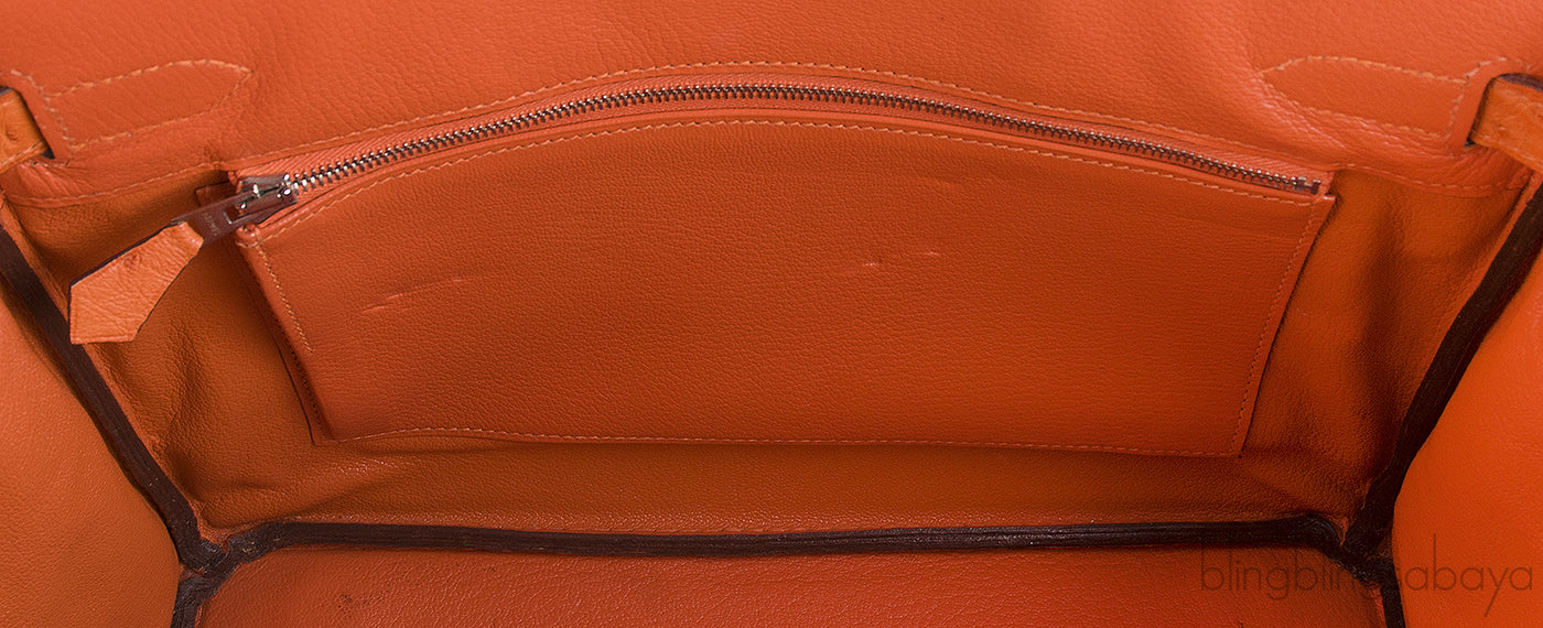 Birkin 30 Tangerine Ostrich PHW
