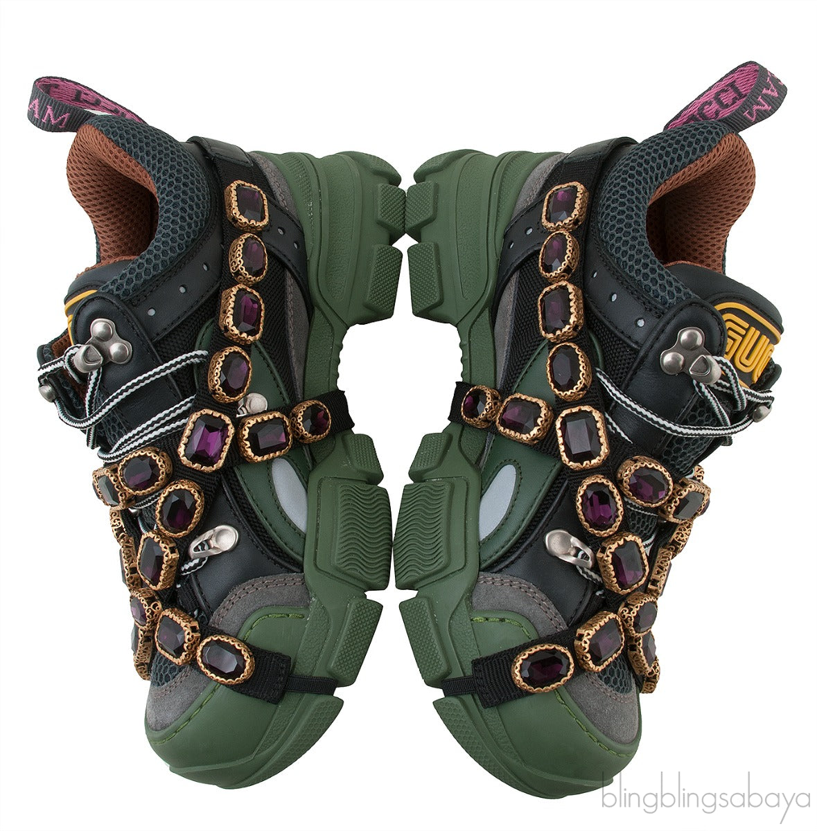 Flashtrek Green Sneaker with Crystals