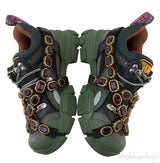 Flashtrek Green Sneaker with Crystals