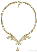 Double Gun Crystal Necklace