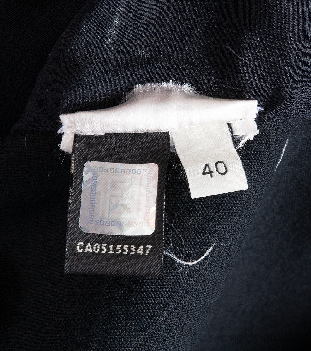 Cotton-Blend & Fur Black Sweatshirt