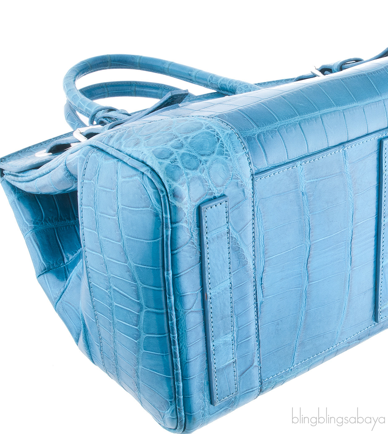 Ricky Blue Green Alligator Bag