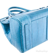 Ricky Blue Green Alligator Bag