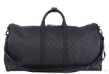 Louis Vuitton Black Damier Infini Leather Keepall Bandouliere 55 Bag