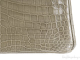 Hermes Birkin 25 Gris Tourterelle Crocodile GHW