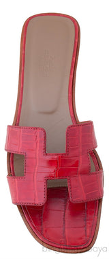 Oran Sandals Red Crocodile
