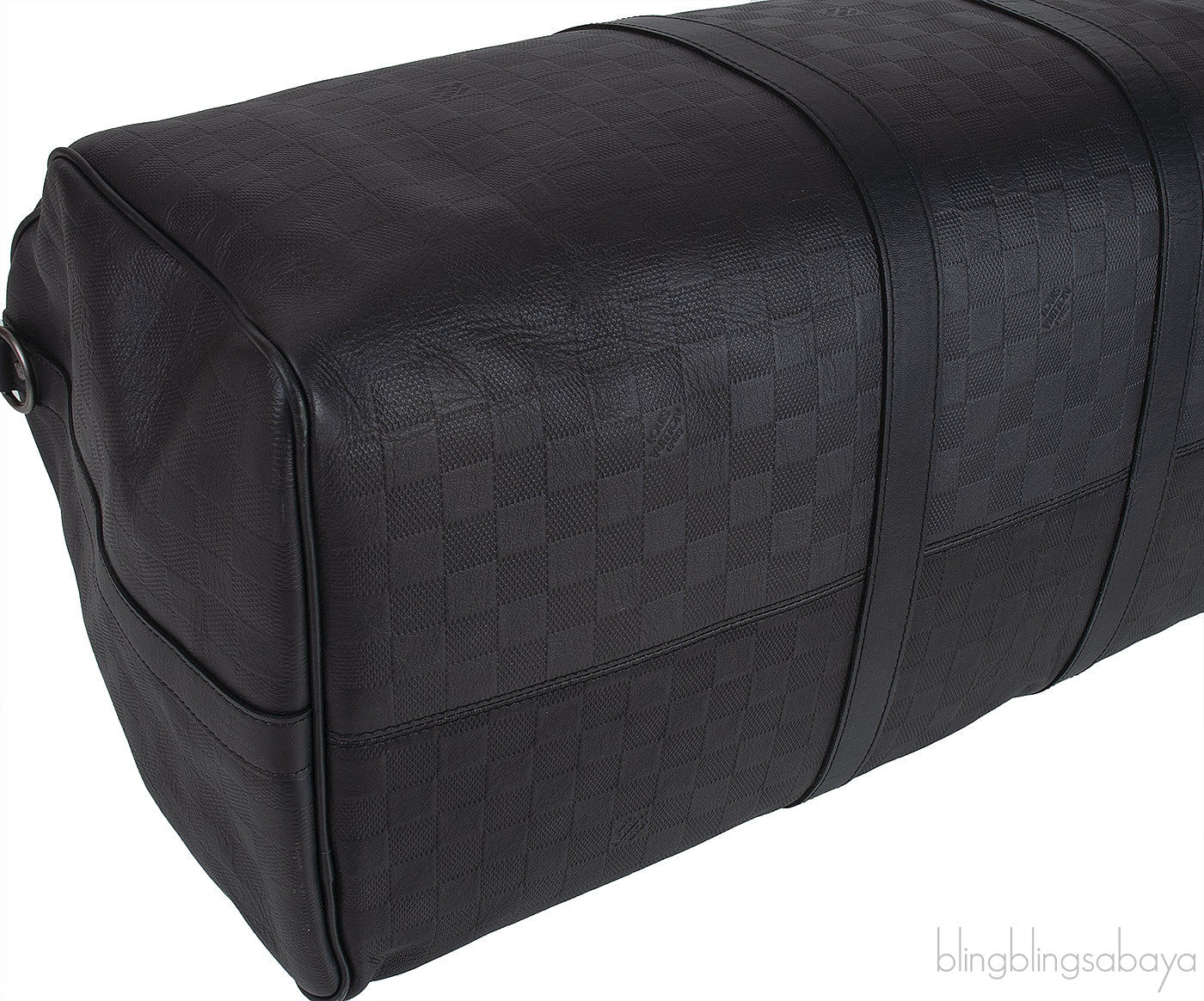 Louis Vuitton Black Damier Infini Leather Keepall Bandouliere 55 Bag