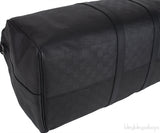 Louis Vuitton Black Damier Infini Leather Keepall Bandouliere 55 Bag