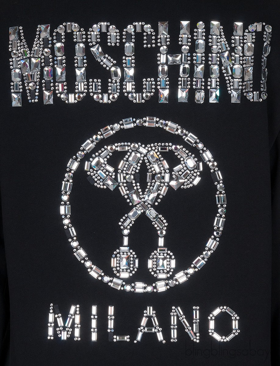 Black Crystal Embellished Jacket & Jogger