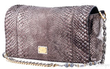 Metallic Bronze Python Shoulder Bag