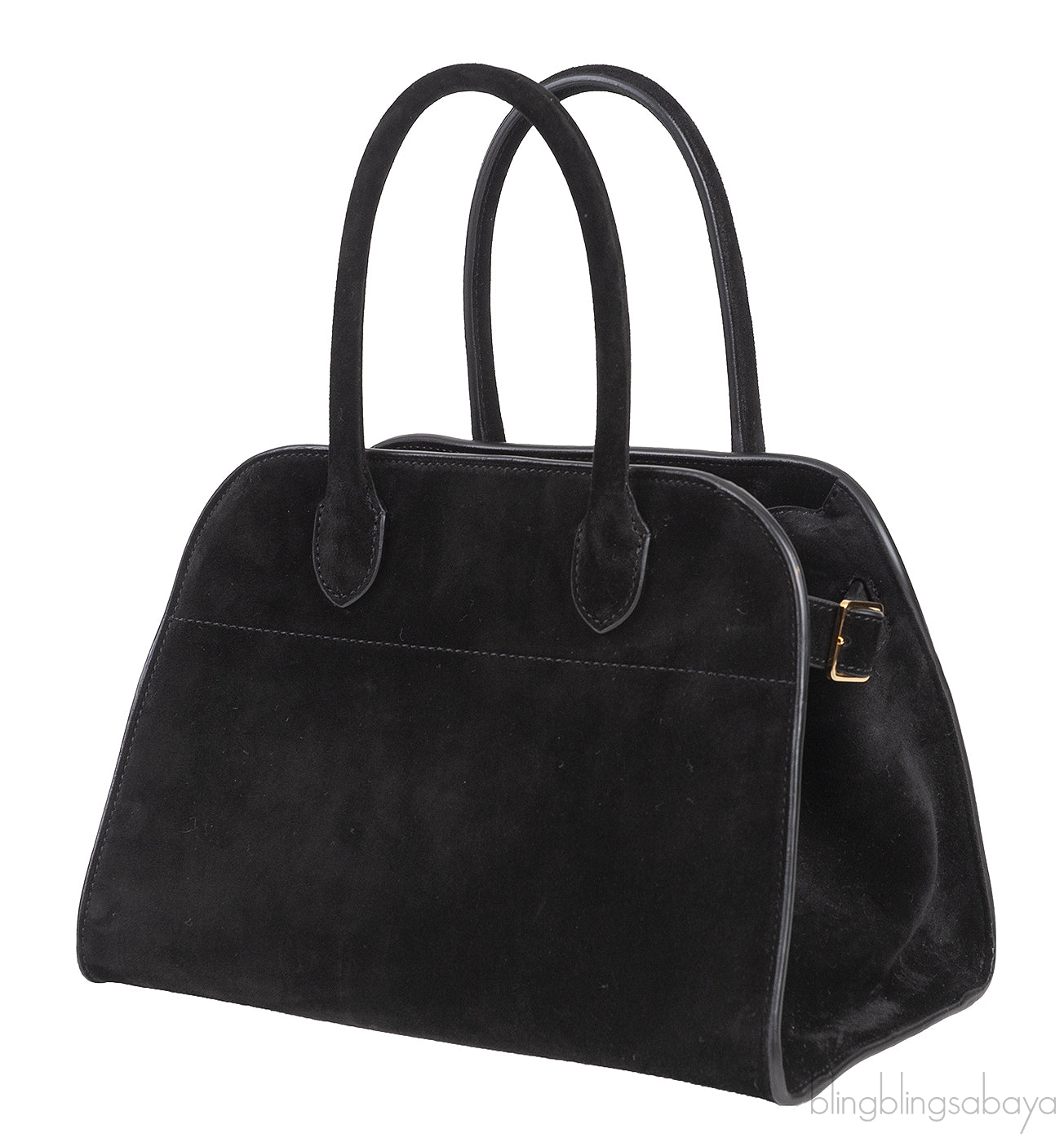 Soft Margaux 10 Black Suede Leather Bag