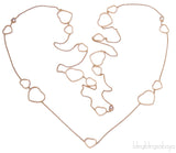 Happy Diamond Rose Heart Necklace