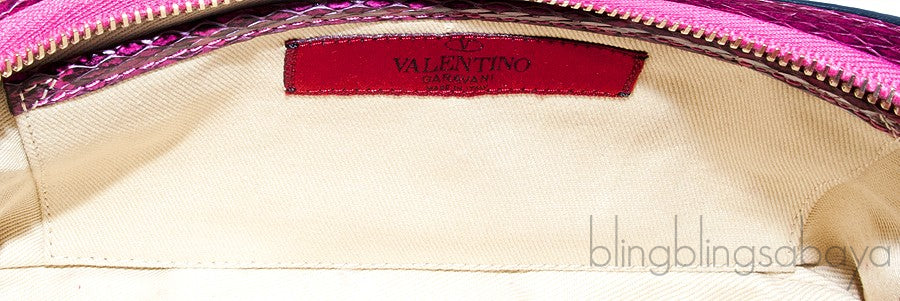 Rockstuds Python Pink Clutch