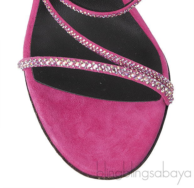 Pink Julianne Crystal Embellished Sandals
