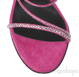 Pink Julianne Crystal Embellished Sandals