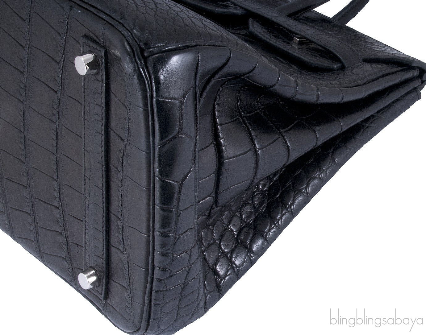 Birkin 35 Black Matte Crocodile PHW