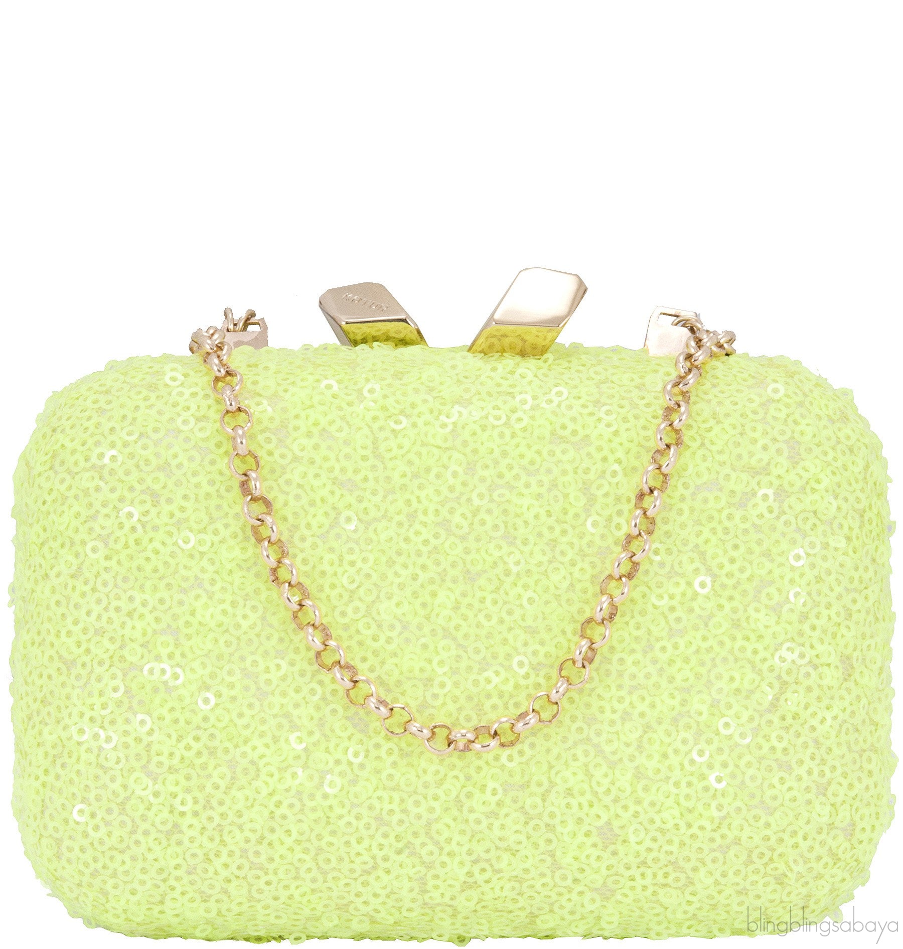 Margo Sequin Clutch Citron
