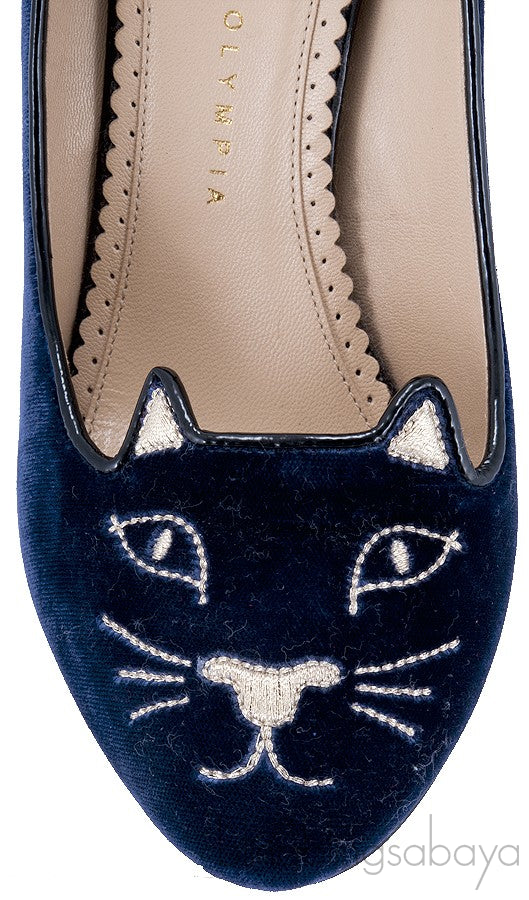 Kitty Velvet Pumps