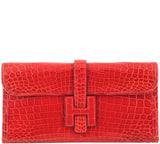 Jige Clutch Geranium Crocodile
