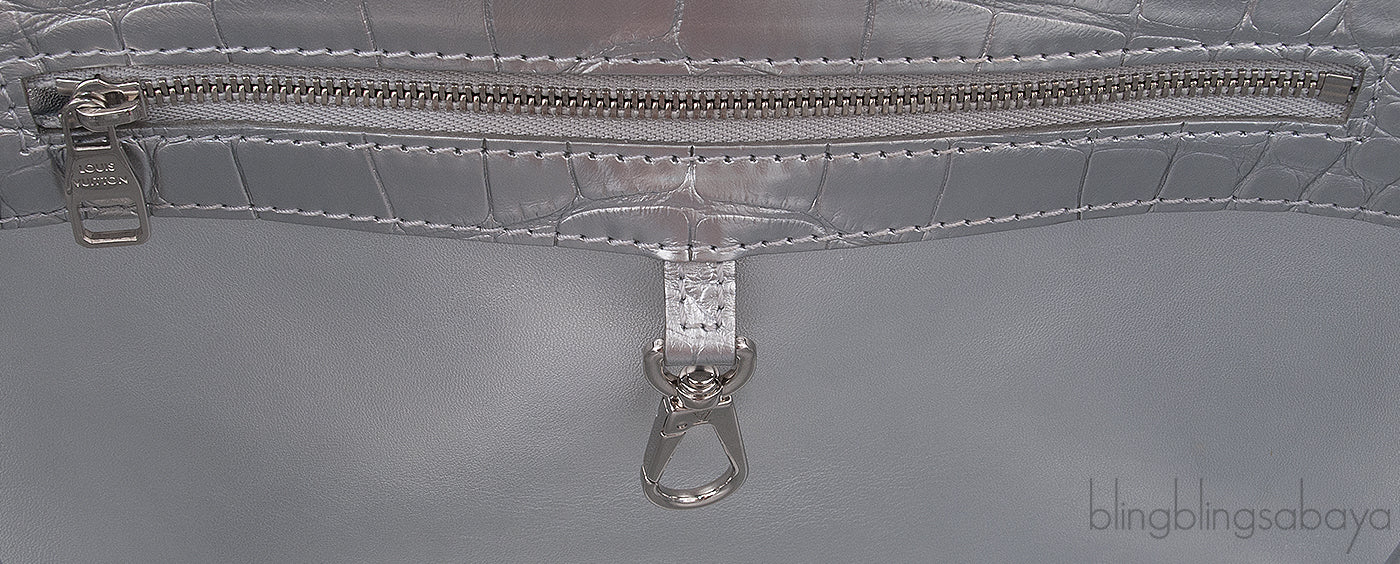 Capucine PM Alligator Argent