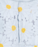 White Daisy Applique Shorts