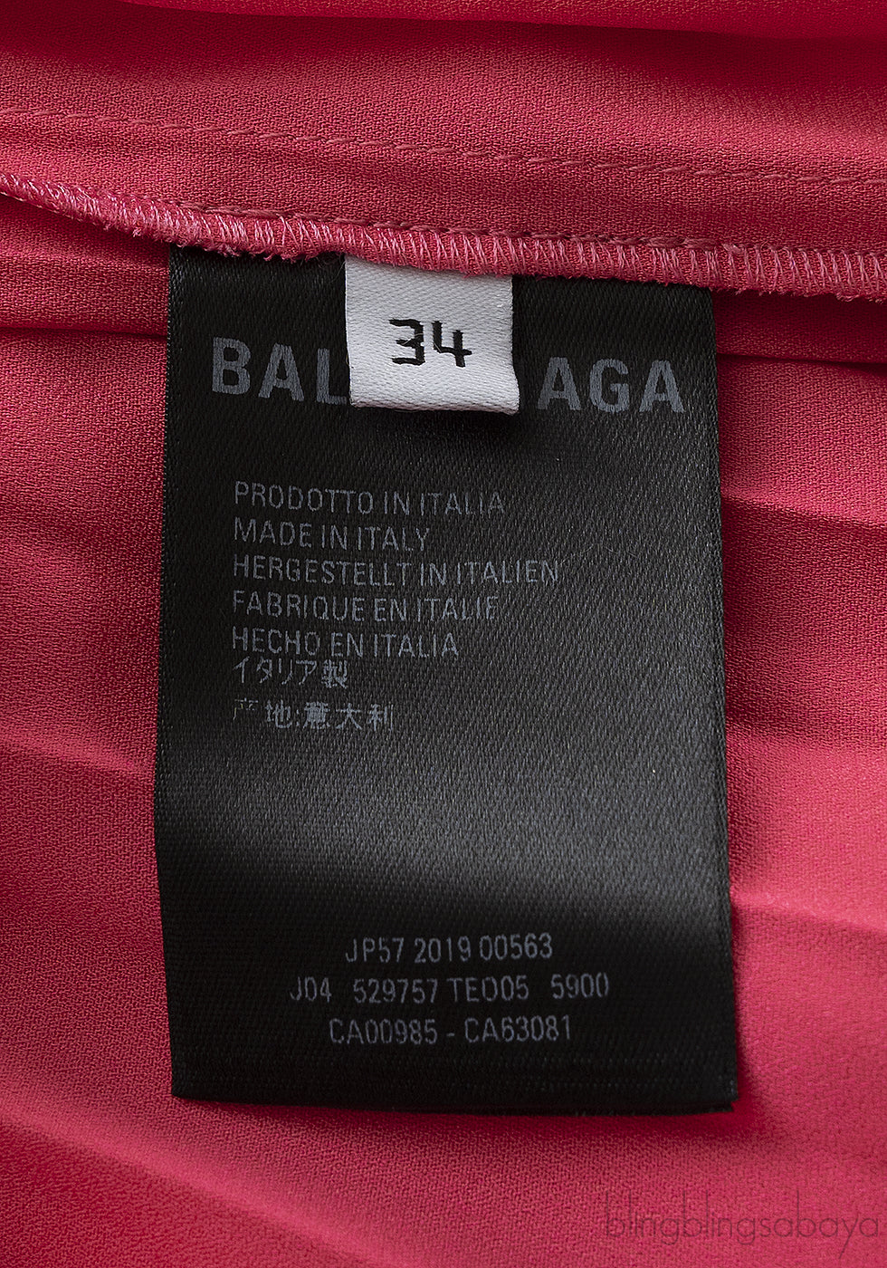 Balenciaga Pink Pleated Asymmetric Hemline Skirt